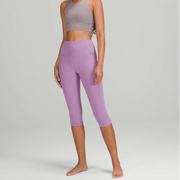 LULULEMON Align High-Rise Crop 17" Wisteria Purple Sz 4 {P22} - Picture 1 of 6